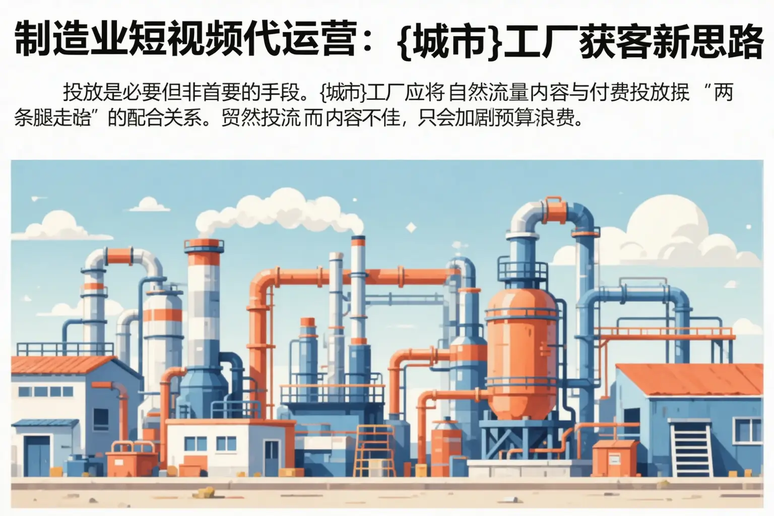 制造业短视频代运营：桃城工厂获客新思路